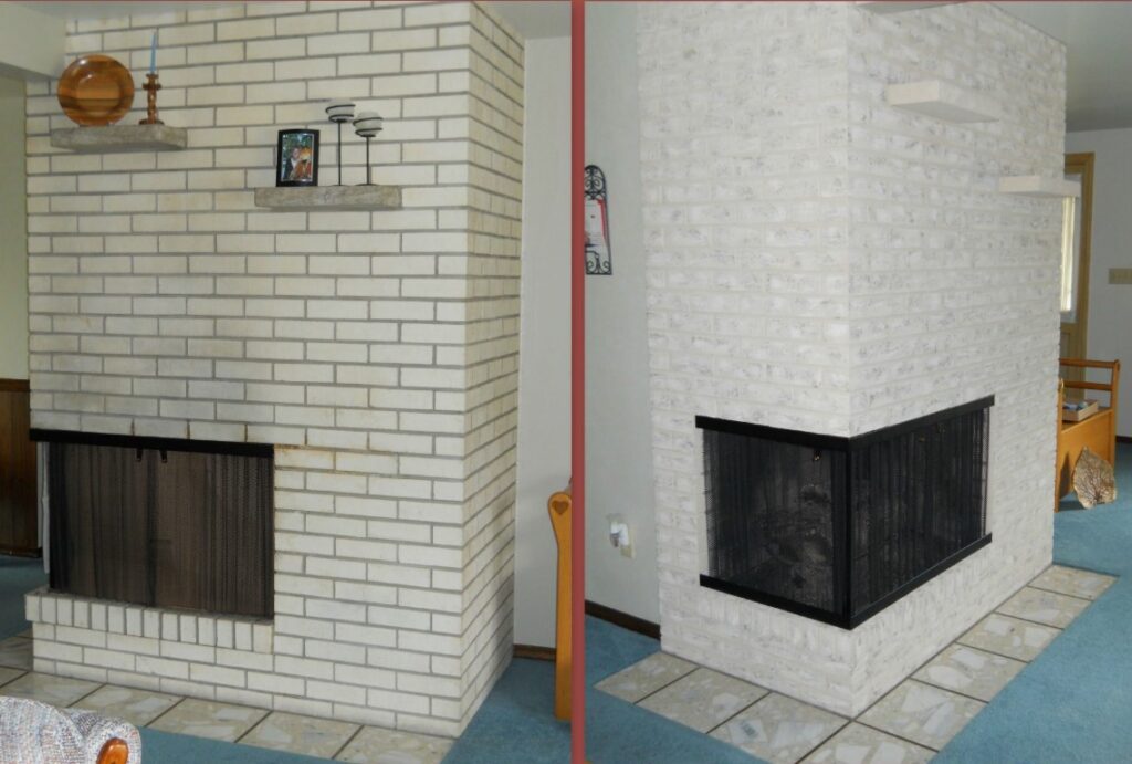 How to Remove 100-Year-Old Paint from Fireplace Brick